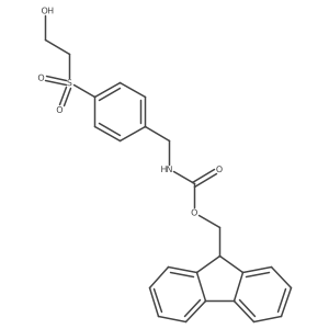 (9H-fluoren-9-yl)methyl N-{[4-(2-hydroxyethanesulfonyl)phenyl]methyl}carbamate Structure