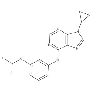 9-cyclopropyl-N-[3-(difluoromethoxy)phenyl]-9H-purin-6-amine结构式