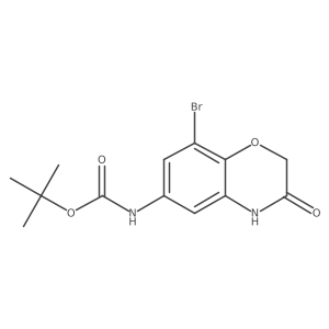 tert-Butyl (8-bromo-3-oxo-3,4-dihydro-2H-benzo[b][1,4]oxazin-6-yl)carbamate Structure