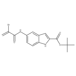tert-butyl 5-(2-bromoprop-2-enoylamino)-1H-indole-2-carboxylate结构式