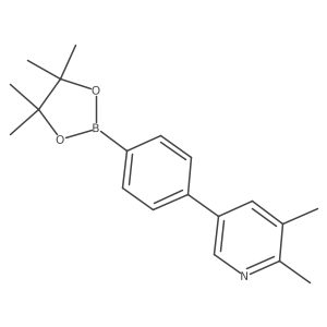Pyridine, 2,3-dimethyl-5-[4-(4,4,5,5-tetramethyl-1,3,2-dioxaborolan-2-yl)phenyl]- Structure