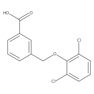 3-[(2,6-Dichlorophenoxy)methyl]benzoic acid Structure
