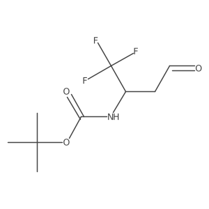 tert-butyl N-(1,1,1-trifluoro-4-oxobutan-2-yl)carbamate结构式