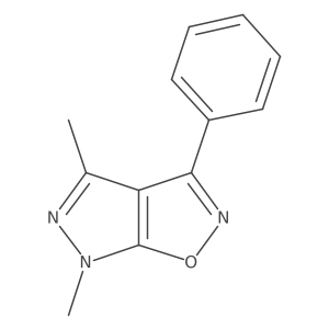 4,6-Dimethyl-3-phenyl-6H-pyrazolo[4,3-d]isoxazole结构式