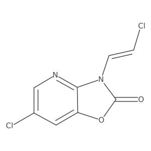 6-Chloro-3-(2-chloroethenyl)oxazolo[4,5-b]pyridin-2(3H)-one结构式