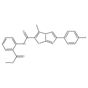 Methyl 2-(6-(4-fluorophenyl)-3-methylimidazo[2,1-b]thiazole-2-carboxamido)benzoate Structure