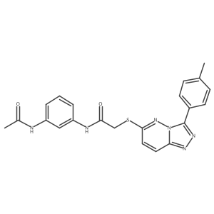 N-(3-acetamidophenyl)-2-((3-(p-tolyl)-[1,2,4]triazolo[4,3-b]pyridazin-6-yl)thio)acetamide结构式