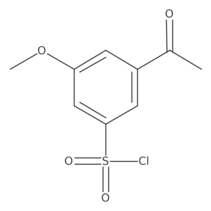 3-Acetyl-5-methoxybenzenesulfonyl chloride Structure