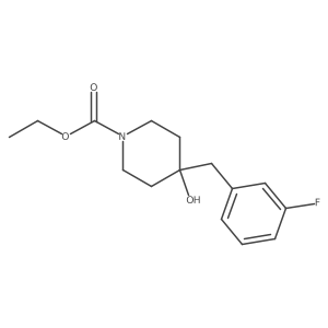 Ethyl 4-(3-fluorobenzyl)-4-hydroxypiperidine-1-carboxylate结构式