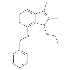 1h-Pyrrolo[2,3-c]pyridin-7-amine,2,3-dimethyl-n-(phenylmethyl)-1-propyl-结构式