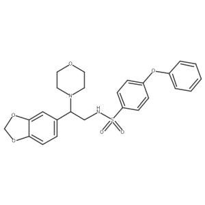 N-(2-(benzo[d][1,3]dioxol-5-yl)-2-morpholinoethyl)-4-phenoxybenzenesulfonamide Structure