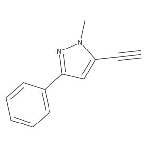 5-ethynyl-1-methyl-3-phenyl-1H-pyrazole结构式