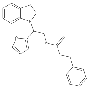 N-(2-(furan-2-yl)-2-(indolin-1-yl)ethyl)-3-phenylpropanamide Structure