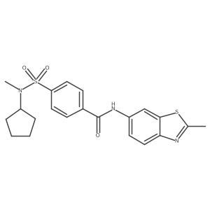 4-(N-cyclopentyl-N-methylsulfamoyl)-N-(2-methylbenzo[d]thiazol-6-yl)benzamide Structure