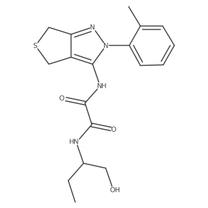 N1-(1-hydroxybutan-2-yl)-N2-(2-(o-tolyl)-4,6-dihydro-2H-thieno[3,4-c]pyrazol-3-yl)oxalamide结构式
