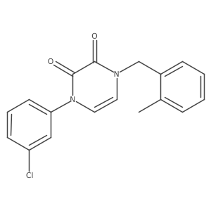1-(3-Chlorophenyl)-4-[(2-methylphenyl)methyl]-1,2,3,4-tetrahydropyrazine-2,3-dione Structure