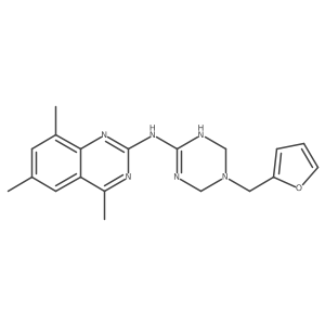 N-[5-(2-furylmethyl)-1,4,5,6-tetrahydro-1,3,5-triazin-2-yl]-N-(4,6,8-trimethyl-2-quinazolinyl)amine Structure