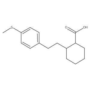 rel-(1R,2S)-2-[2-[4-(Methylthio)phenyl]ethyl]cyclohexanecarboxylic acid结构式