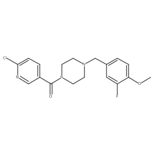 1-(6-Chloropyridine-3-carbonyl)-4-[(3-fluoro-4-methoxyphenyl)methyl]piperazine结构式
