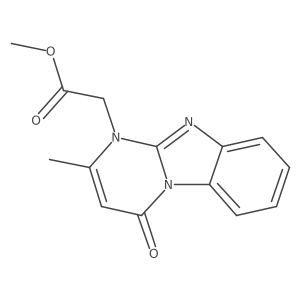 methyl (2-methyl-4-oxopyrimido[1,2-a]benzimidazol-1(4H)-yl)acetate结构式