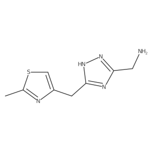 3-[(2-Methyl-4-thiazolyl)methyl]-1H-1,2,4-triazole-5-methanamine结构式