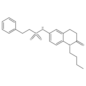 N-(1-butyl-2-oxo-1,2,3,4-tetrahydroquinolin-6-yl)-2-phenylethanesulfonamide Structure