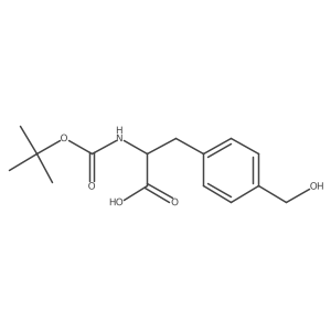 2-((tert-Butoxycarbonyl)amino)-3-(4-(hydroxymethyl)phenyl)propanoic acid结构式