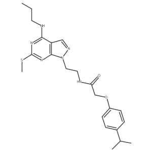 2-(4-isopropylphenoxy)-N-(2-(6-(methylthio)-4-(propylamino)-1H-pyrazolo[3,4-d]pyrimidin-1-yl)ethyl)acetamide Structure