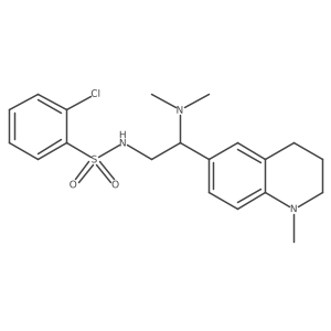 2-chloro-N-(2-(dimethylamino)-2-(1-methyl-1,2,3,4-tetrahydroquinolin-6-yl)ethyl)benzenesulfonamide Structure