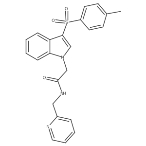 N-(pyridin-2-ylmethyl)-2-(3-tosyl-1H-indol-1-yl)acetamide结构式
