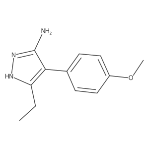 5-Ethyl-4-(4-methoxy-phenyl)-2H-pyrazol-3-ylamine Structure