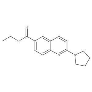 Ethyl 2-(1-pyrrolidinyl)-6-quinolinecarboxylate Structure