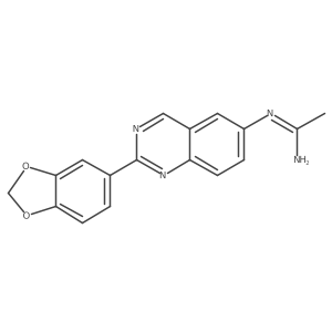 N-[2-(1,3-benzodioxol-5-yl)quinazolin-6-yl]acetamidine结构式