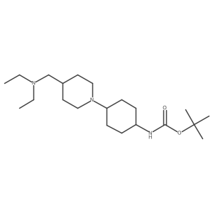 Tert-butyl (4-(4-((diethylamino)methyl)piperidin-1-yl)cyclohexyl)carbamate结构式