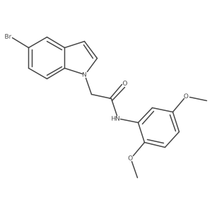 2-(5-bromo-1H-indol-1-yl)-N-(2,5-dimethoxyphenyl)acetamide Structure