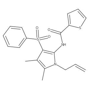 N-[4,5-dimethyl-3-(phenylsulfonyl)-1-(prop-2-en-1-yl)-1H-pyrrol-2-yl]thiophene-2-carboxamide Structure