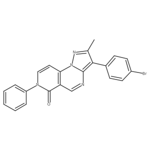 3-(4-bromophenyl)-2-methyl-7-phenylpyrazolo[1,5-a]pyrido[3,4-e]pyrimidin-6(7H)-one结构式