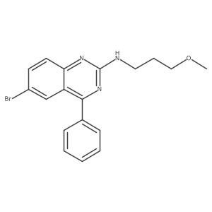 6-bromo-N-(3-methoxypropyl)-4-phenylquinazolin-2-amine结构式