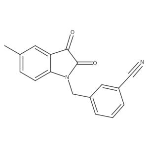 3-[(2,3-Dihydro-5-methyl-2,3-dioxo-1H-indol-1-yl)methyl]benzonitrile结构式