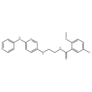 5-chloro-2-methoxy-N-(2-((6-(pyridin-4-ylamino)pyridazin-3-yl)amino)ethyl)benzamide Structure