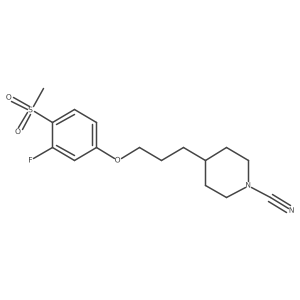 4-[3-(3-Fluoro-4-methanesulfonylphenoxy)propyl]piperidine-1-carbonitrile结构式