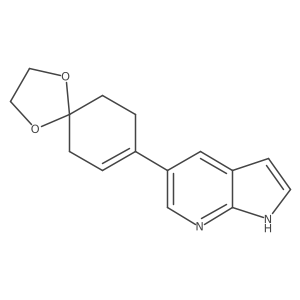5-(1,4-dioxaspiro[4.5]dec-7-en-8-yl)-1H-pyrrolo[2,3-b]pyridine结构式