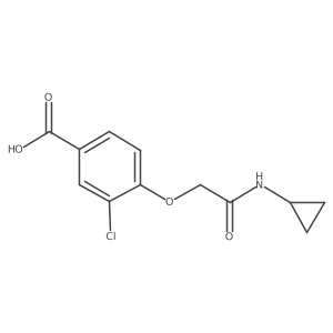 3-Chloro-4-(2-(cyclopropylamino)-2-oxoethoxy)benzoic acid结构式