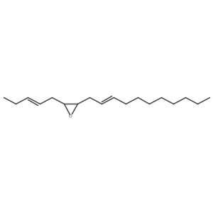 (2R,3S)-2-((E)-Pent-2-en-1-yl)-3-((Z)-undec-2-en-1-yl)oxirane结构式