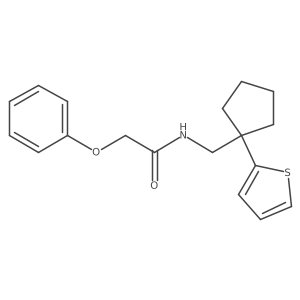 2-phenoxy-N-{[1-(thiophen-2-yl)cyclopentyl]methyl}acetamide结构式