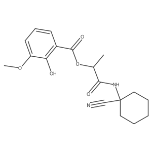 1-[(1-Cyanocyclohexyl)carbamoyl]ethyl 2-hydroxy-3-methoxybenzoate Structure