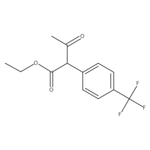 Ethyl 3-oxo-2-(4-(trifluoromethyl)phenyl)butanoate结构式