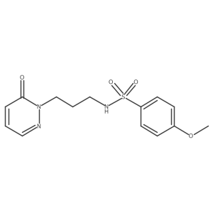 4-methoxy-N-(3-(6-oxopyridazin-1(6H)-yl)propyl)benzenesulfonamide Structure
