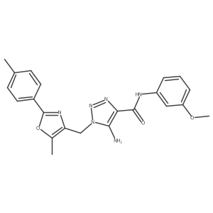 5-amino-N-(3-methoxyphenyl)-1-{[5-methyl-2-(4-methylphenyl)-1,3-oxazol-4-yl]methyl}-1H-1,2,3-triazole-4-carboxamide Structure