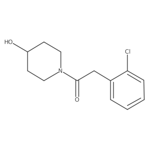 2-(2-Chlorophenyl)-1-(4-hydroxypiperidin-1-yl)ethan-1-one结构式